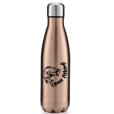 Gone Fishing v1' Stainless Steel Water Bottle